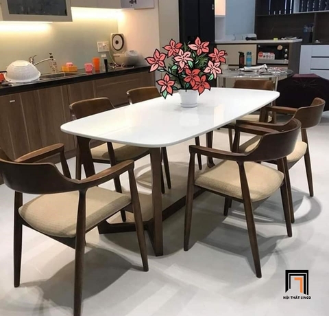 G1 Bộ bàn ăn 6 ghế  hiroshima nhà bếp 16-KH6-G32-B92 6 ghế