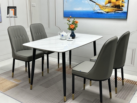 G1 Set bàn ăn Monet ghế caro cho chung cư 29-BAD4-G2-B67 giá rẻ