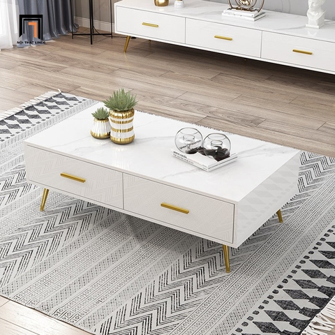 C2 Bàn sofa phòng khách trắng xinh BSF22 Slam 1m mặt đá đẹp