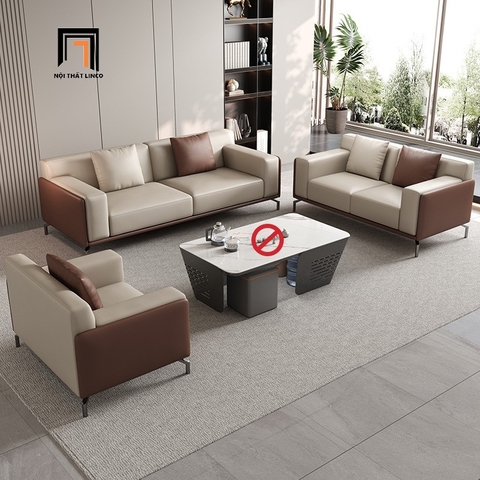 F1 Set ghế sofa phối màu da giả KT153 Jamal giá rẻ cho văn phòng