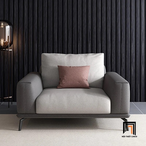 F2 Ghế sofa đơn phối màu da PU DT70 Atonio công sở tiếp khách