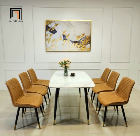 A1 Bộ bàn ăn cho nhà bếp 6 ghế ngồi sang trọng 43-BAD6-G4-B67