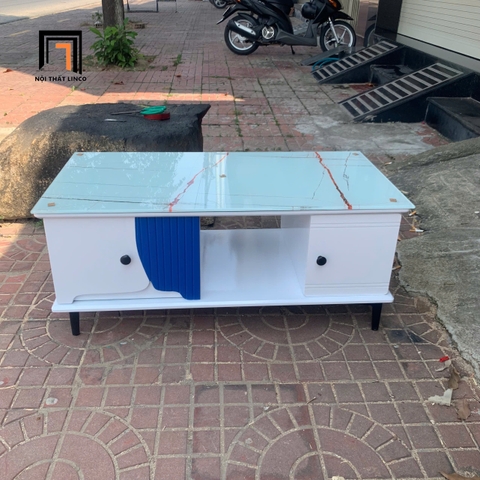 B3 Bàn trà mặt kính giả đá xinh BTPK26 Balam 1m x 50 cho gia đình