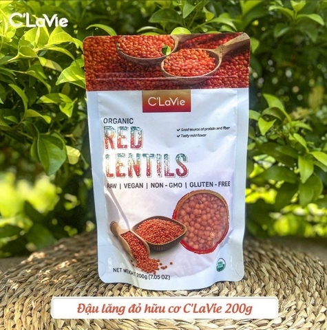 Đậu lăng đỏ hữu cơ 200gr - C'LaVie