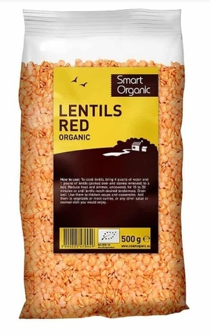 Đậu lăng đỏ hữu cơ 500gr - Smart Organic