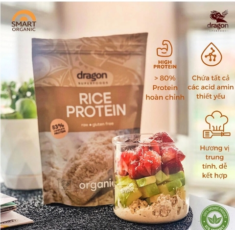 Bột gạo hữu cơ 80% Protein 200gr - Dragon Superfood