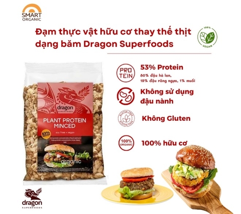 Đạm thịt băm chay hữu cơ 200gr - Dragon Superfoods
