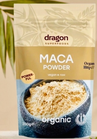 Bột nhân sâm maca nâu hữu cơ 200gr - Dragon Superfood