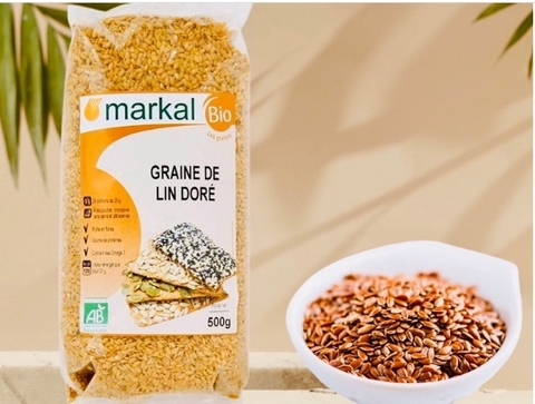 Hạt lanh vàng hữu cơ 500gr - Markal