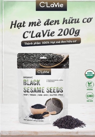 Hạt mè đen hữu cơ 200gr - C'LaVie