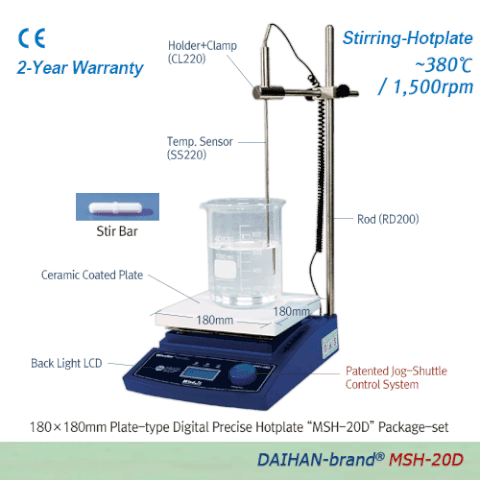 Máy khuấy từ gia nhiệt (Digital), Model: MSH-20D-set, Hãng: DAIHAN /Hàn Quốc