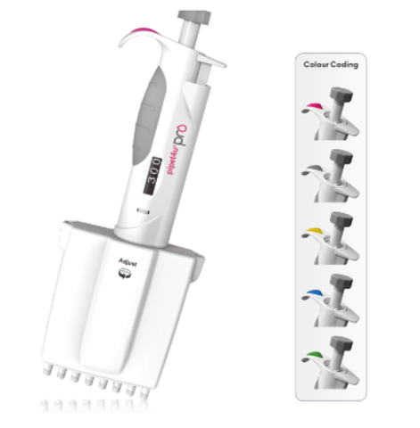 Micropipet 8 kênh, 30-300ul, Model: Pipet4u Pro, Hãng: AHN/Đức