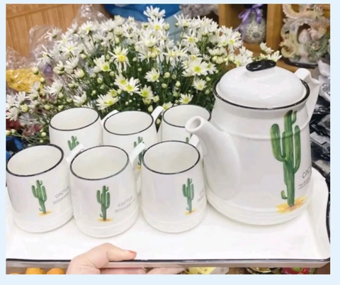 Bộ bình cốc sứ xương