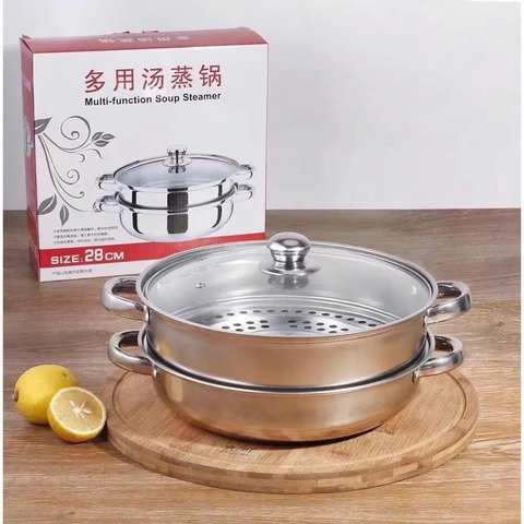 Nồi hấp inox 2 tầng POT size 28cm