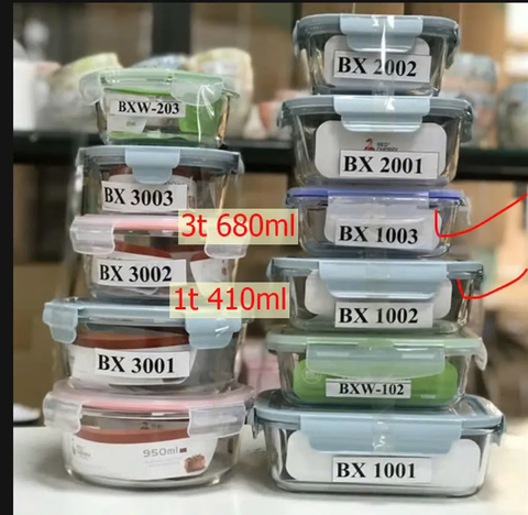 Hộp thủy tinh TRÒN BX3003 đựng thực phẩm 400ml
