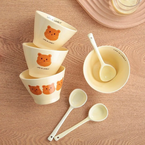 Bát Nón Kèm Thìa Các Mẫu (THÙNG 80C)