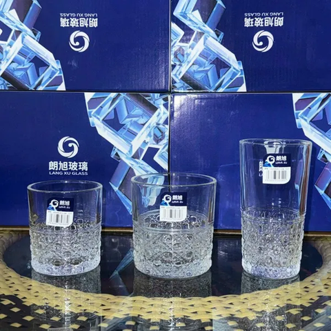 Bộ 6 cốc thủy tinh 220ML (bộ 6 ly) thủy tinh cao cấp đế dày – cốc thủy tinh siêu trong