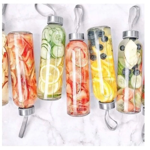 hai thủy tinh dây xách 500ml- Bình thủy tinh đựng nước dây xách 500ml