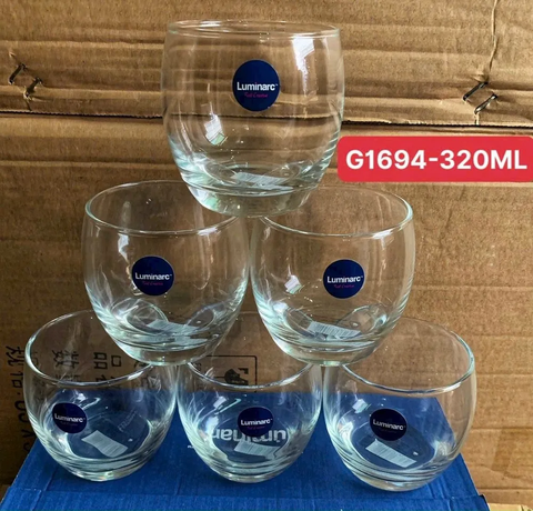 BỘ 6 CỐC THỦY TINH TRỨNG LÙN 320ML