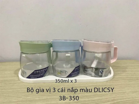 Bộ Gia Vị 3 Nắp Màu (THÙNG 36B)