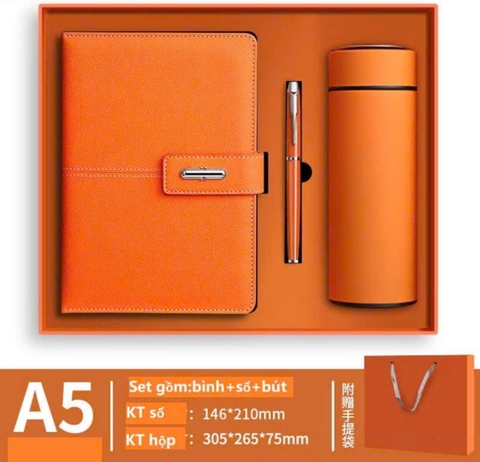 Bộ giftset sổ,bút và bình
