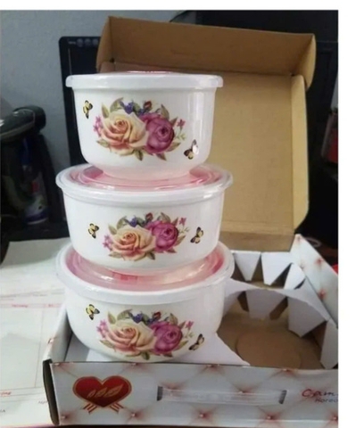 Bộ bát sứ 3 cái,không tai (thùng 28b)