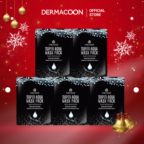 Mặt nạ dưỡng ẩm giúp da mềm mịn căng bóng và tràn đầy sức sống PAXMOLY Super Aqua Mask Pack 5 Miếng