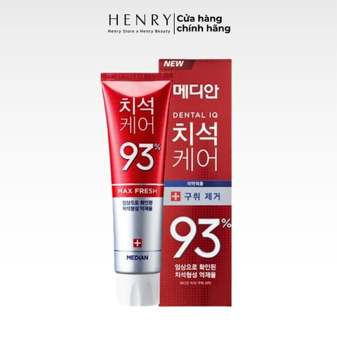Kem Đánh Răng Median IQ 93% Trắng Răng Màu Đỏ 120g