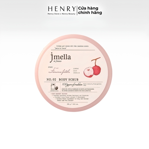 [ Hàng Công Ty] Tẩy Tế Bào Chết Jmella No.02 Body Scrub 298g – Làm Sạch Da, Mềm Mịn Và Lưu Hương Femme Fatale