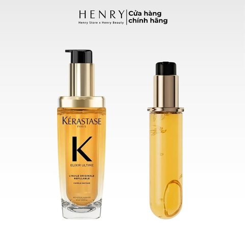 Set Dầu Dưỡng Tóc Kérastase Elixir Ultime L’Huile Originale (Chai 75ml + Lõi Refill 75ml)