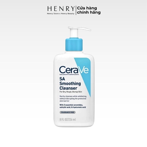 [Hàng Công Ty] Sữa Rửa Mặt CeraVe SA Smoothing Cleanser 236ml Giải Pháp Cho Da Sần Sùi, Mụn Ẩn