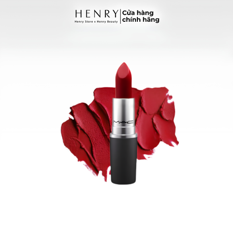 Son MAC Retro Matte Lipstick #707 Ruby Woo 3g – Đỏ Cổ Điển, Chất Son Lì Biểu Tượng