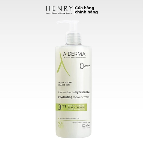 Sữa tắm Aderma Gel douche Hydra Protecteur 3in1 dưỡng ẩm, giảm mụn, 500ml