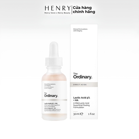 Serum The Ordinary Lactic Acid 5% + HA 30ml – Tẩy Tế Bào Chết Hóa Học, Hỗ Trợ Làm Mịn Và Sáng Da