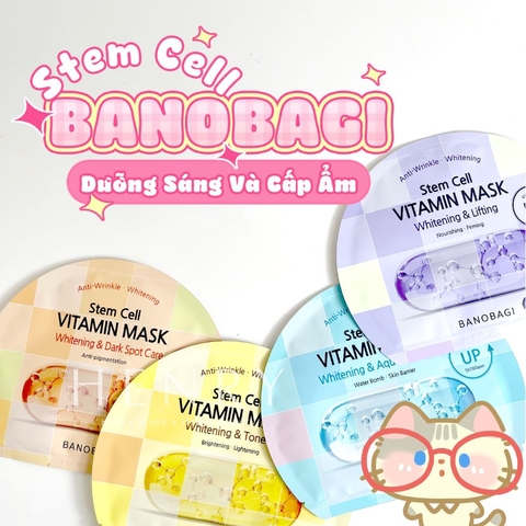 Mặt Nạ Banobagi Stem Cell Vitamin Mask 30ml Công Nghệ Tế Bào Gốc Thực Vật & Vitamin 50.000ppm