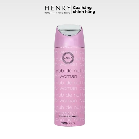 Xịt Thơm Toàn Thân Armaf Club De Nuit Woman Perfume Body Spray 200ml Hương Nước Hoa Sang Chảnh, Cuốn Hút & Thời Thượng