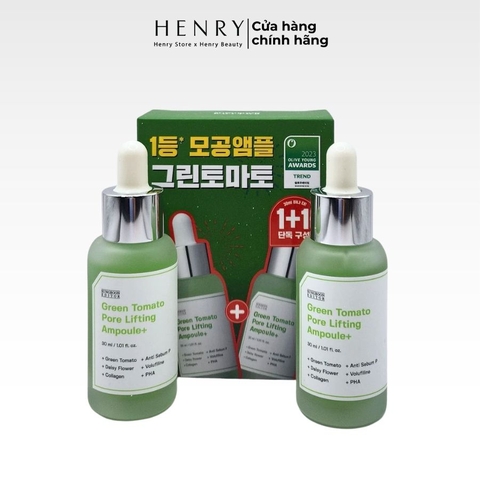 [Set 30ml + 30ml] Tinh Chất Cà Chua Xanh Sungboon Editor Green Tomato Pore Lifting Ampoule+