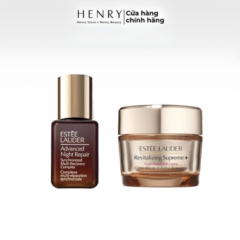 Set Estée Lauder Mini Advanced Night Repair 15ml + Revitalizing Supreme+ 15ml – Bộ Đôi Phục Hồi, Dưỡng Ẩm Và Chống Lão Hóa Cho Làn Da Rạng Rỡ