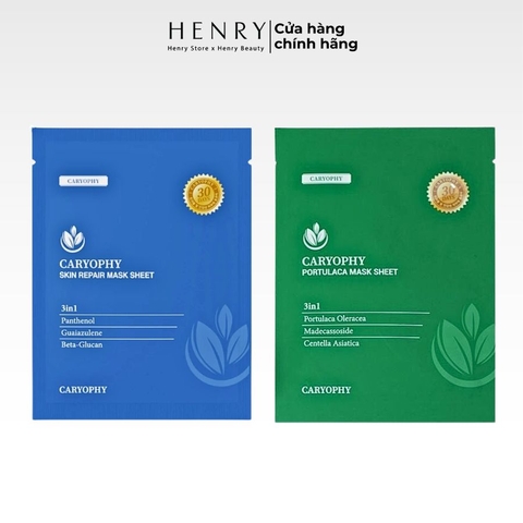 [Hàng Công Ty] Mặt Nạ Miếng Dành Cho Da Dầu Mụn Caryophy Portulaca Mask Sheet