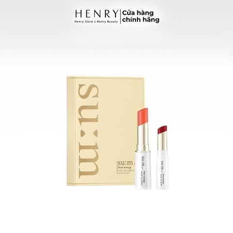 Set Son Dưỡng Môi Su:m37 Time Energy Moist Lip Balm Red Special (Red 5.5g+corad 3.5g)