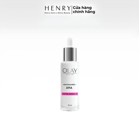 Serum Olay Luminous Niacinamide + AHA Super Serum 30ml – Tinh Chất Làm Sáng Da, Mờ Thâm Và Tái Tạo Làn Da Rạng Rỡ