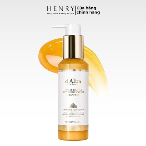 Sữa Rửa Mặt D'alba White Truffle Return Oil Cream 150ml Sạch Sâu, Cấp Ẩm