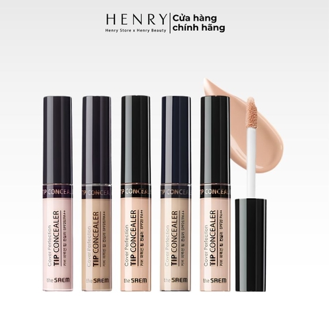 Kem Che Khuyết Điểm The Saem Cover Perfection Tip Concealer Màu Peach Beige