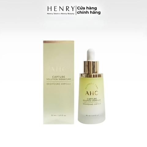 Serum AHC Capture Solution Signature Brightening Ampoule 50ml Chính Hãng - Dưỡng Sáng Da, Căng Bóng & Hỗ Trợ Chống Lão Hóa
