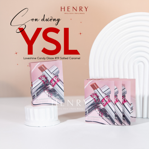 [Mini] Son Dưỡng YSL Loveshine Candy Glaze #19 Salted Caramel – Nâu Caramel Bóng Mọng
