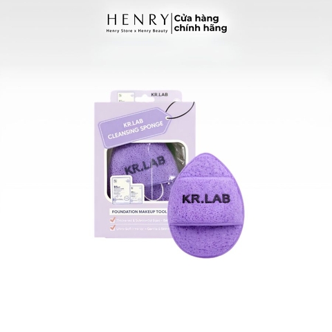 Hộp 3 Miếng Rửa Mặt Bọt Biển KR.LAB Cleansing Sponge – Làm Sạch Dịu Nhẹ, Mềm Mại Cho Mọi Loại Da