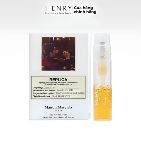 [Vial] Nước Hoa Maison Margiela Replica Jazz Club 1.2ml – Hương Da Thuộc Ấm Áp, Cuốn Hút