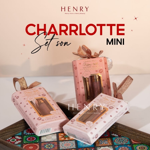 Set Son Bóng & Chì Kẻ Môi Charlotte Tilbury Mini Pillow Talk Glossy Lip Kit (Gồm 3 Phiên Bản: Original / Medium / Fair)