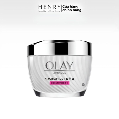 Kem Dưỡng Ẩm Olay Luminous Niacinamide + AHA Cream 50g Chính Hãng - Dưỡng Sáng Da, Mờ Thâm, Cấp Ẩm Hiệu Quả
