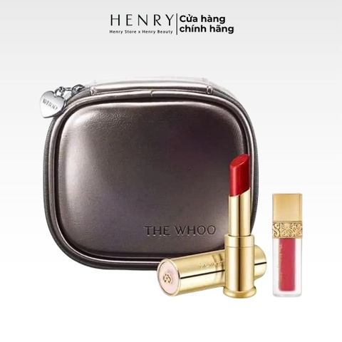 Set Son Dưỡng Môi Whoo Gongjinhyang Glow Lip Balm Special Winered 3 Món